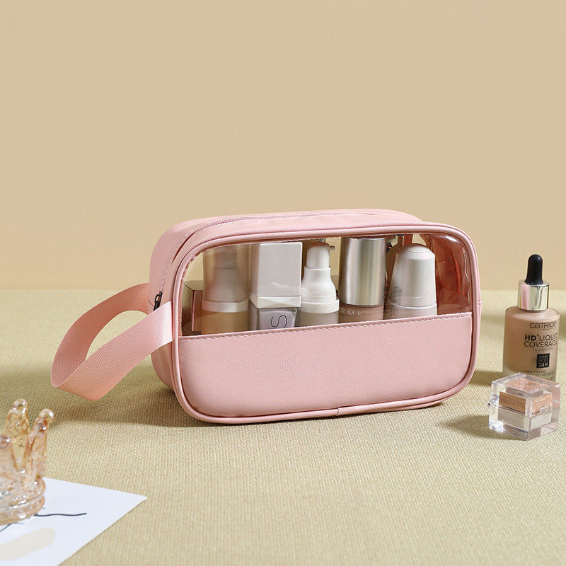 Wholesale Transparent Makeup Bags with Large Capacity Travel PU Storage Bags